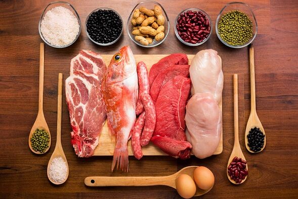 Продуктите за месо и риба са показани с простатит